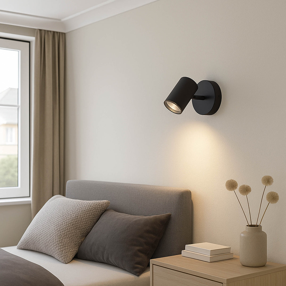 Eglo EU Consuma 1 LED Single Bathroom Spotlight Black Steel