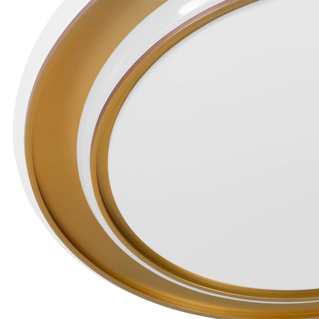 Eglo EU Moschetta LED Ceiling Light Round Gold Steel Frame with White Diffuser (D) 40cm