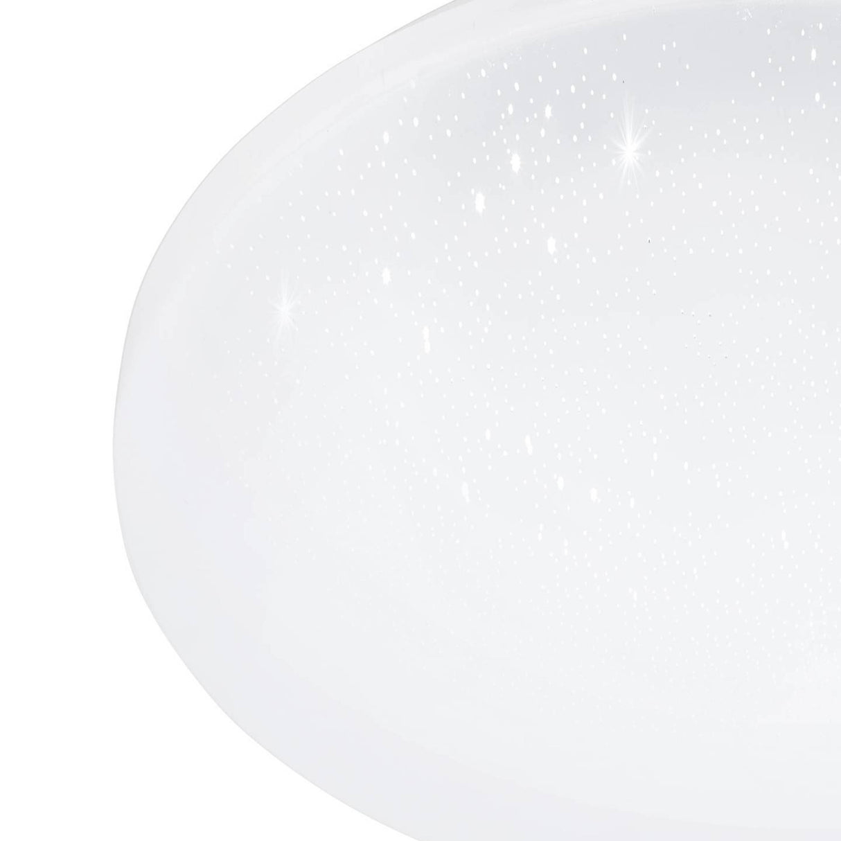 Eglo EU Frania-IP Bathroom Ceiling Light Round White Crystal Effect Shade CCT