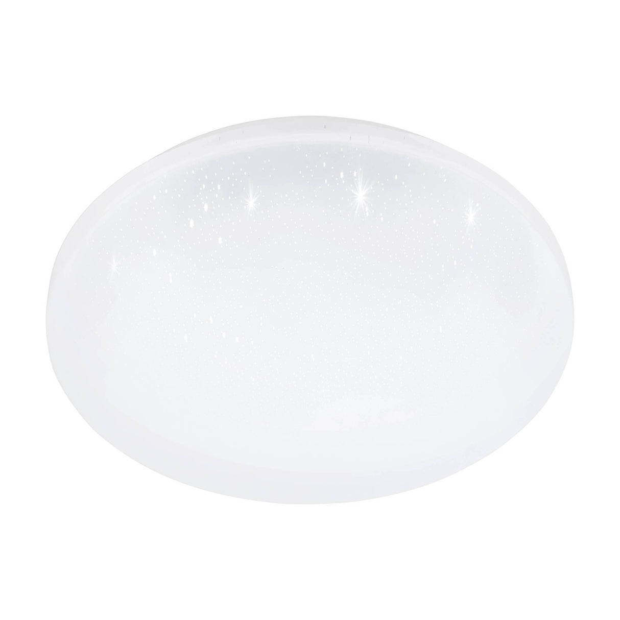 Eglo EU Frania-IP Bathroom Ceiling Light Round White Crystal Effect Shade CCT