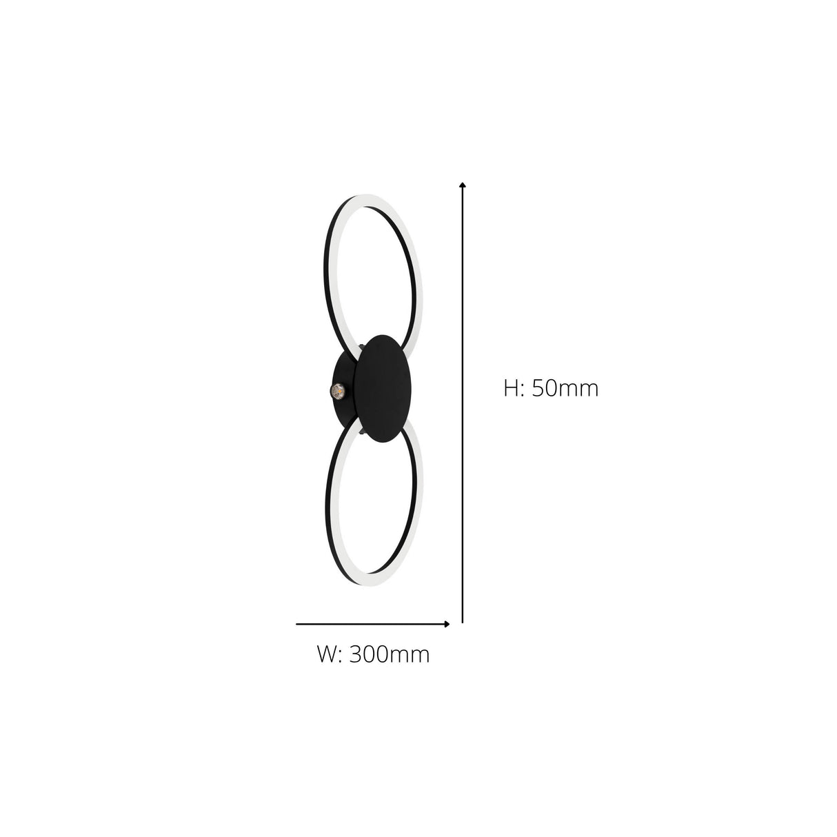 Eglo EU Venticello 1 Black Aluminium LED Wall Light