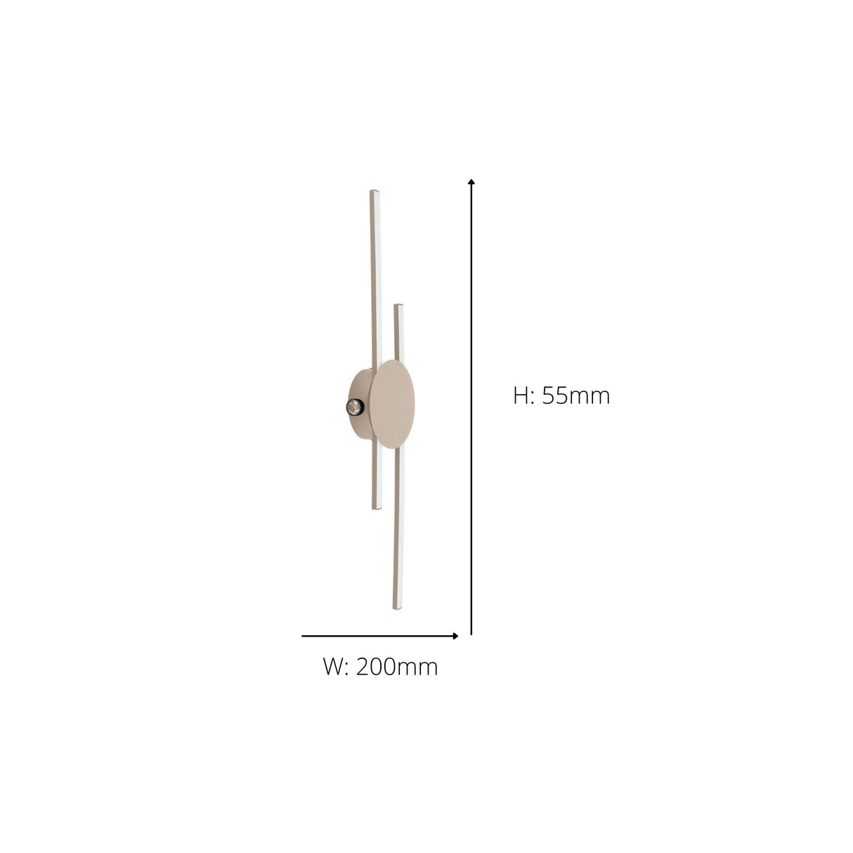 Eglo EU Venticello Sandy Aluminium LED Wall Light