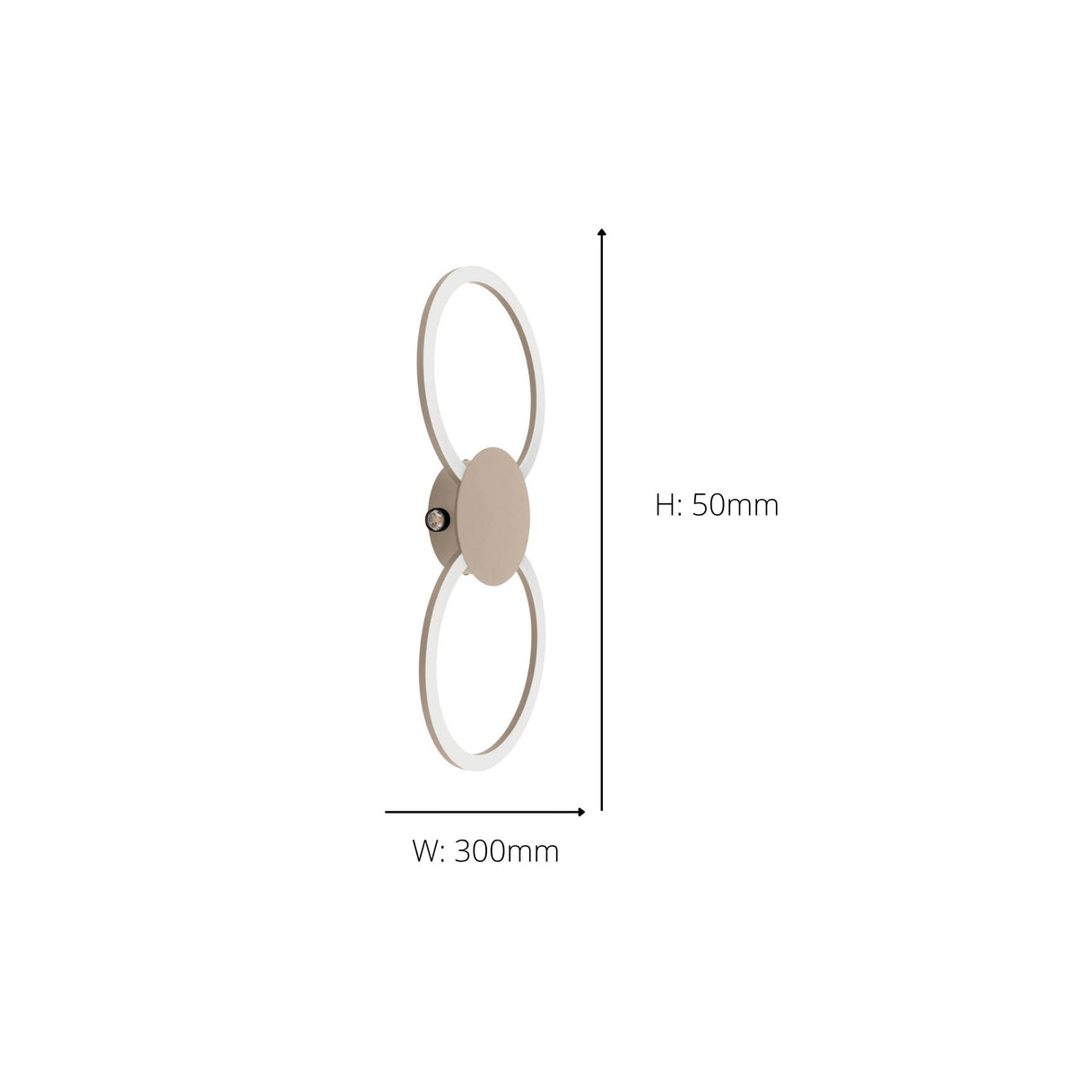 Eglo EU Venticello 1 Sandy Aluminium LED Wall Light