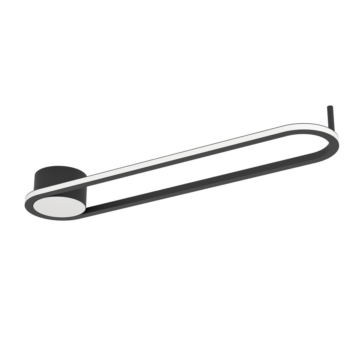 Eglo EU Collecorvino LED Ceiling Light Modern Black Steel & Aluminum Slim Oval Light Panel