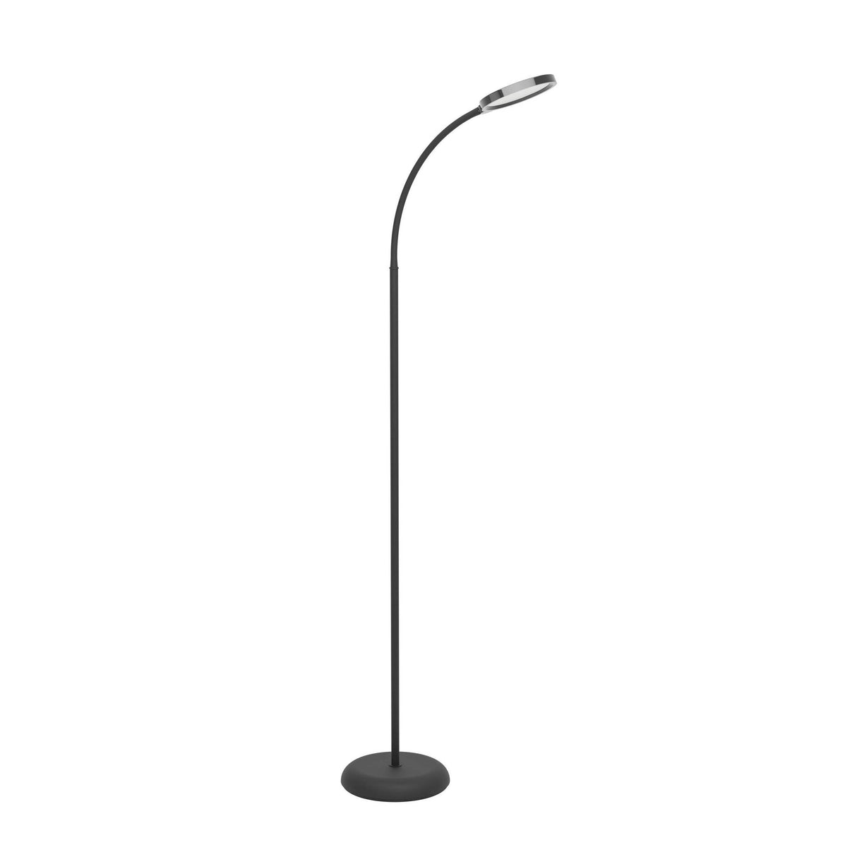 Eglo EU Lauro LED Floor Light Black Plastic Slim Rounded Light Head