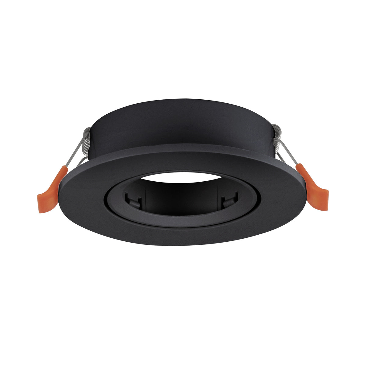 Eglo EU Barranco GU10 Black Round Recessed Light, IP20, 9cm