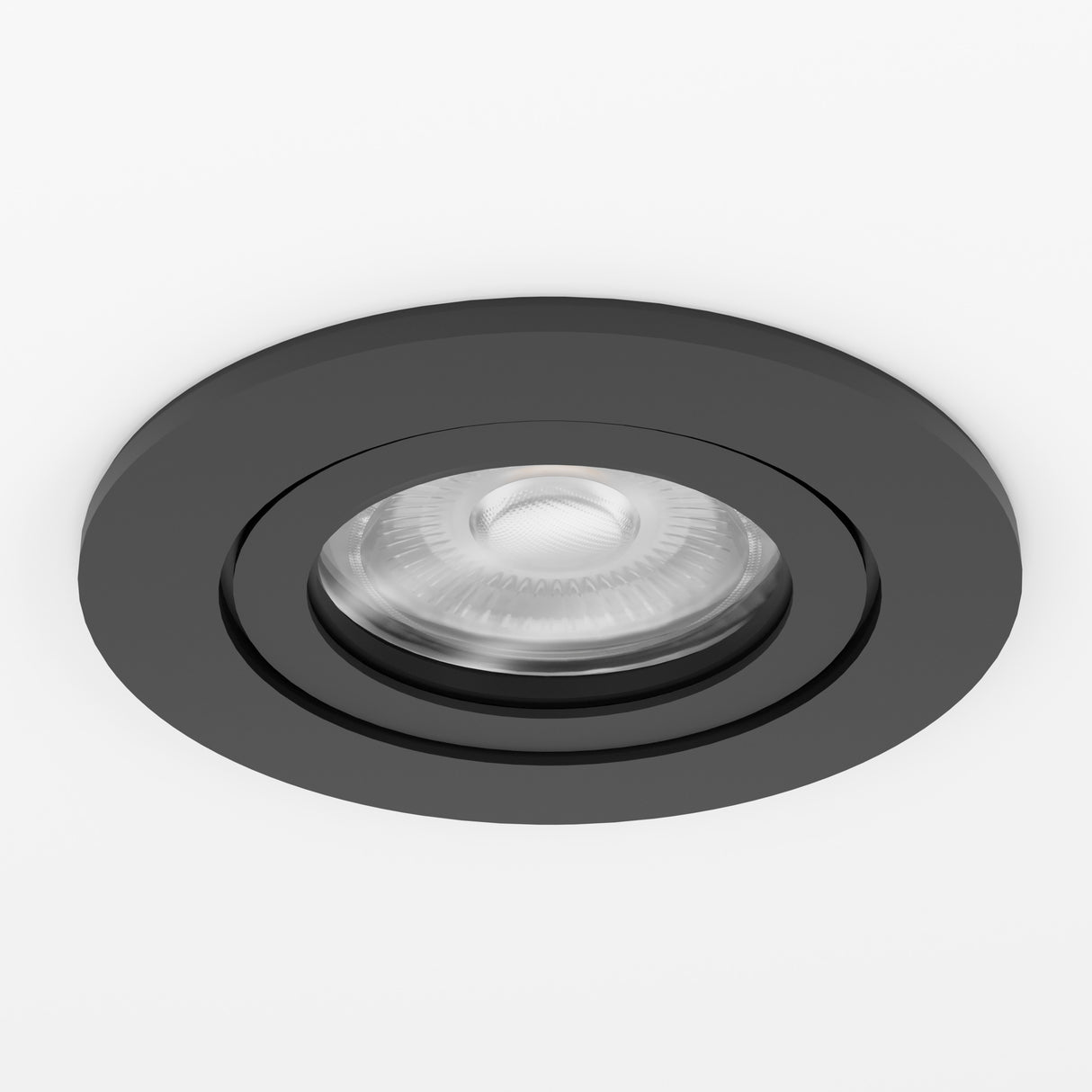 Eglo EU Barranco GU10 Black Round Recessed Light, 9cm, 4000K