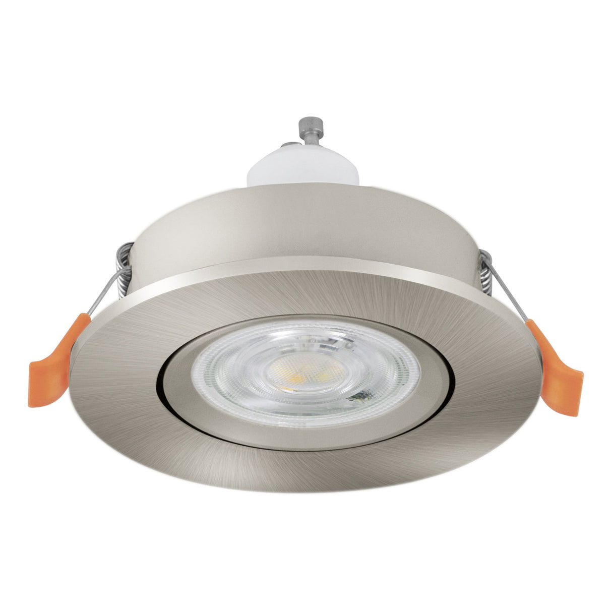 Eglo EU Barranco GU10 Satin Nickel Round Recessed Light, 9cm, 4000K