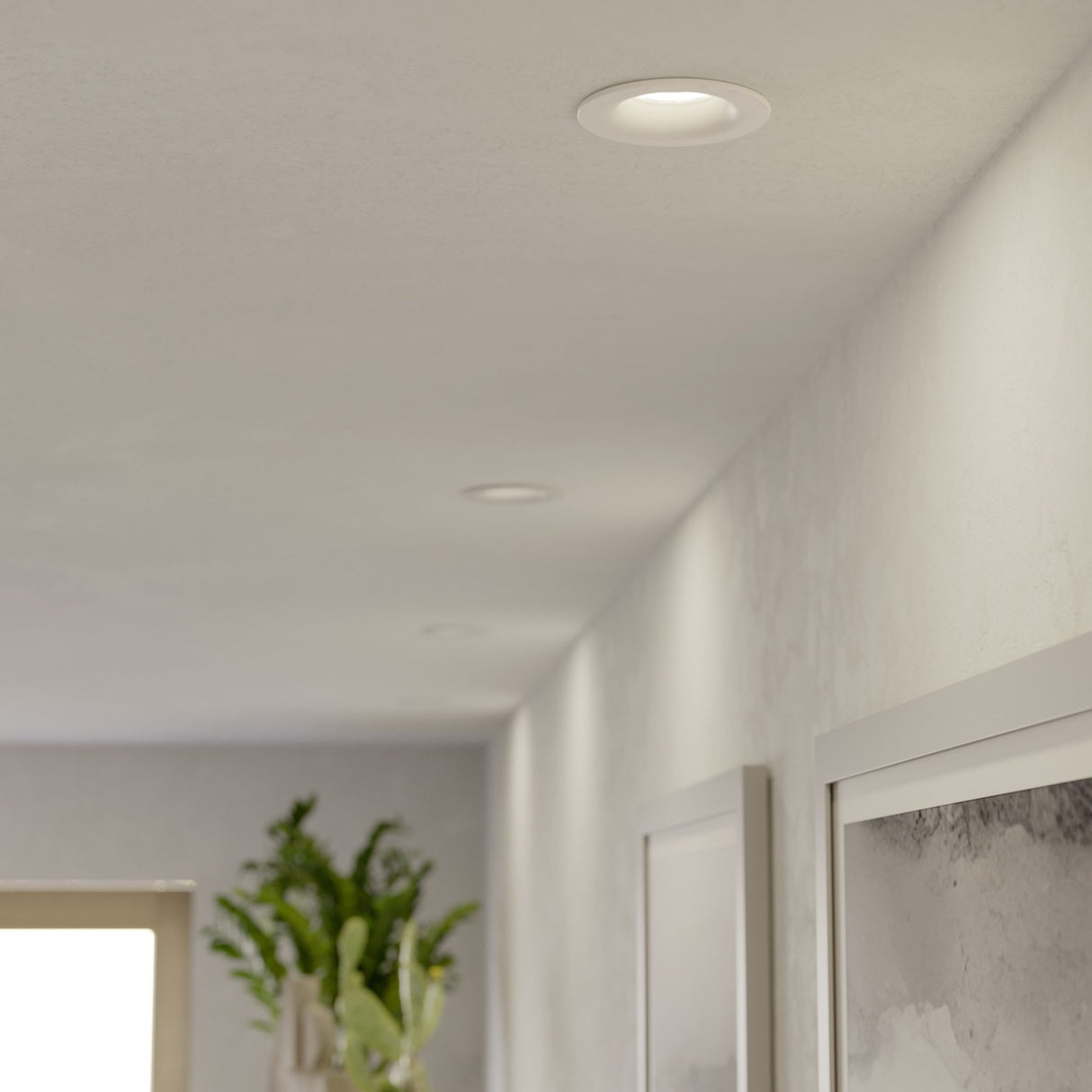 Eglo EU Salabate White Aluminium LED Round Recessed Light, IP65, Tricolour