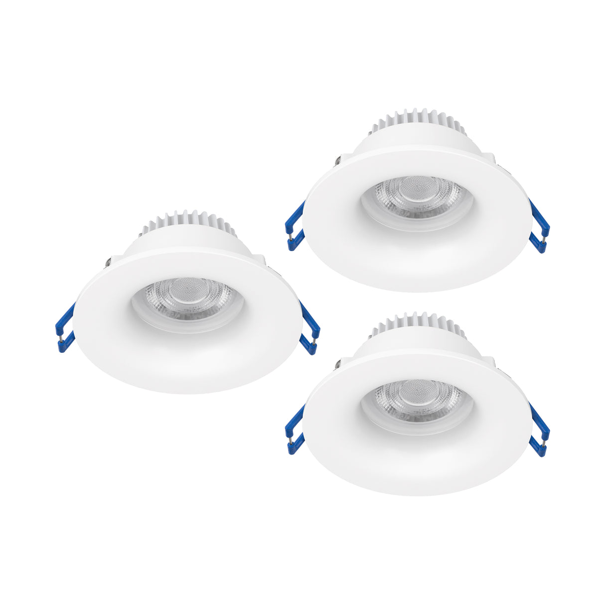 Eglo EU Salabate White Aluminium LED Round Set of 3 Recessed Light, IP65, Tricolour