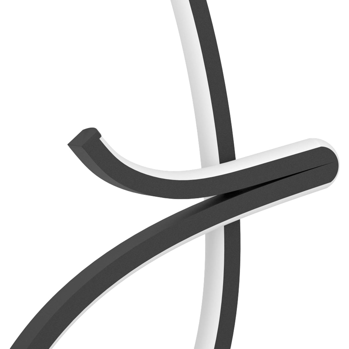 Eglo EU Cardoncito LED Table Lamp Modern Black Steel & Plastic Sculptural Light Design