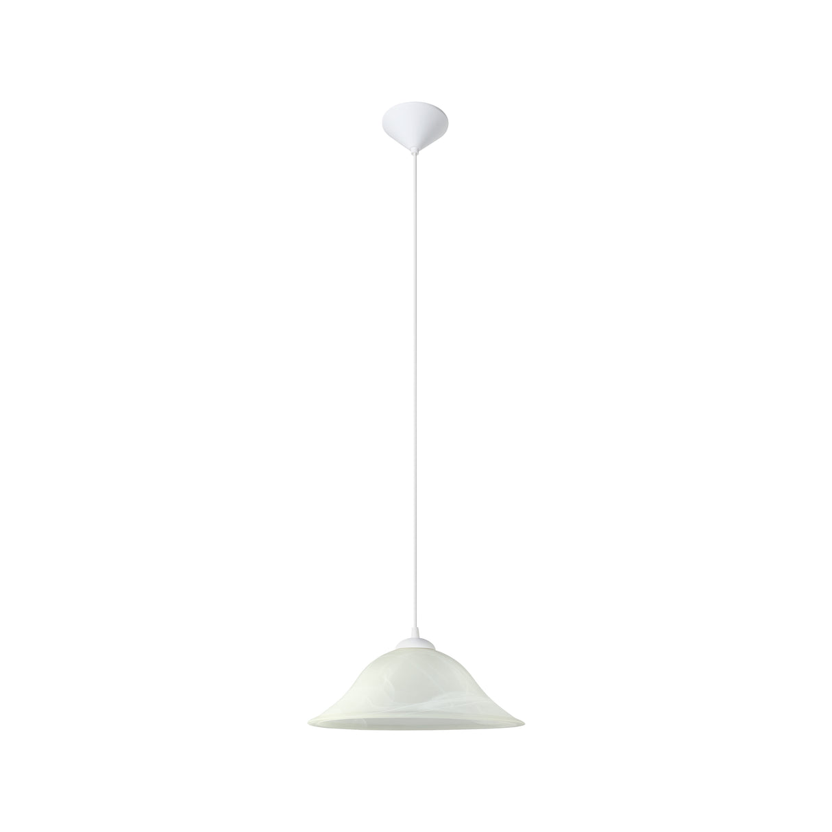 Eglo EU Albany Plastic & Glass White Single Pendant