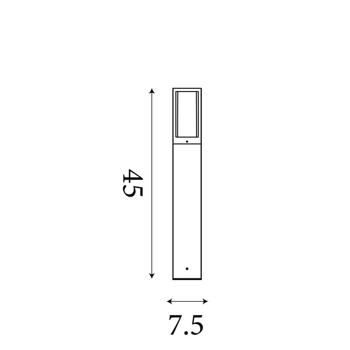 Searchlight Electric Avenue Outdoor Post - Black Metal & Matt White Polycarbonate 91251-450