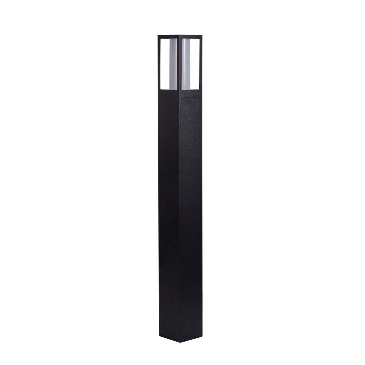 Searchlight Electric Avenue Outdoor Post - Black Metal & Matt White Polycarbonate 91251-730