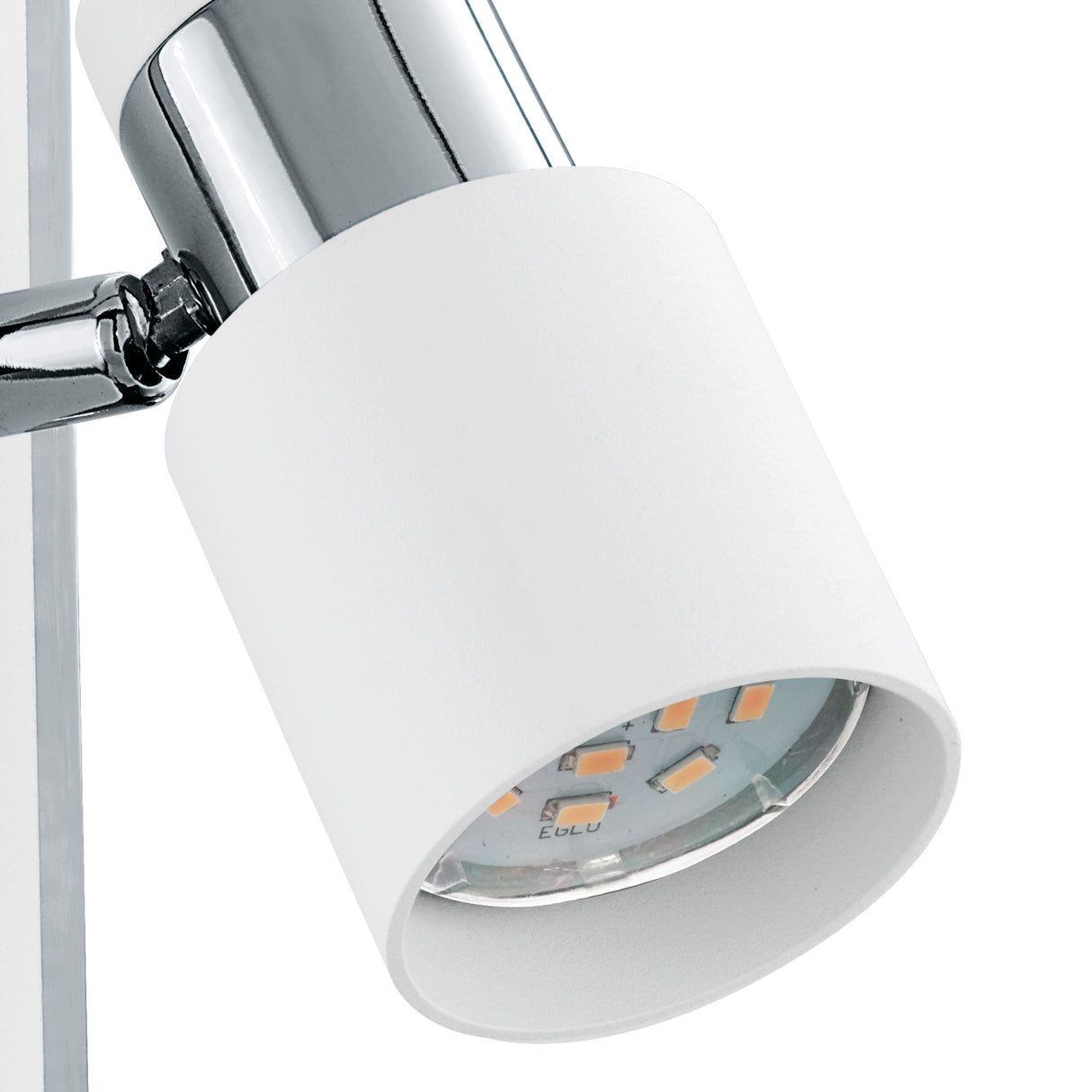 Eglo EU Davida Steel Chrome & White LED Single Wall Spotlight