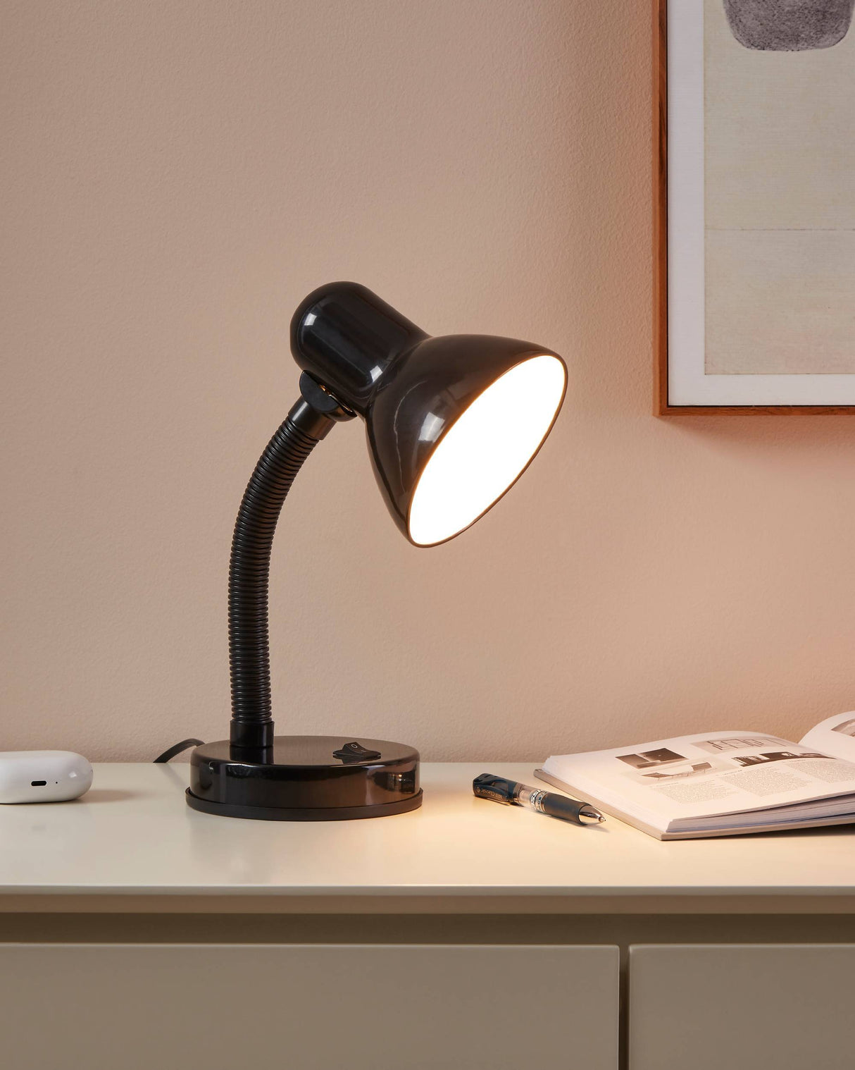 Eglo EU Basic Black Plastic Flexible Table Lamp
