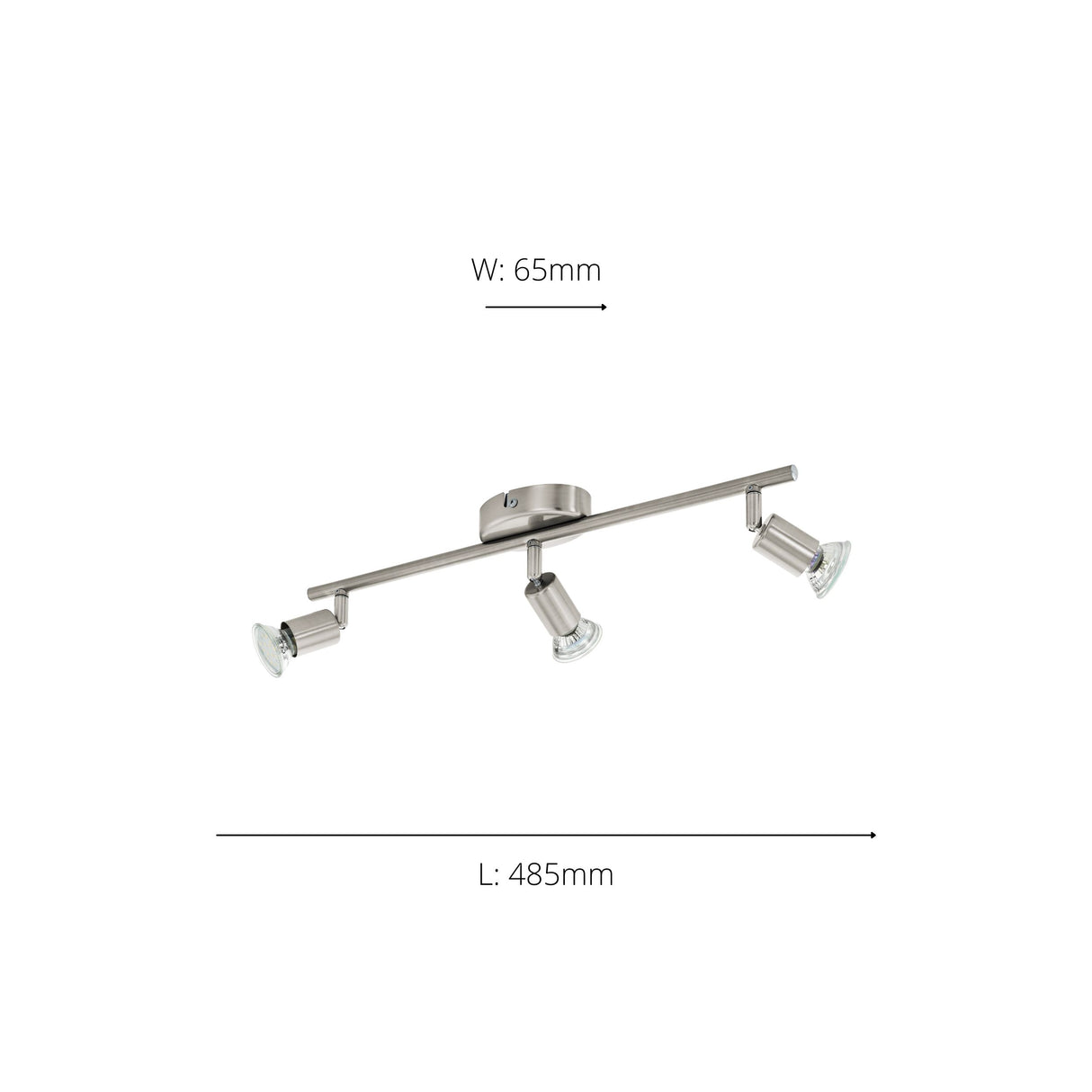 Eglo EU Buzz-LED Satin NIckel Steel 3-Light Spotlight