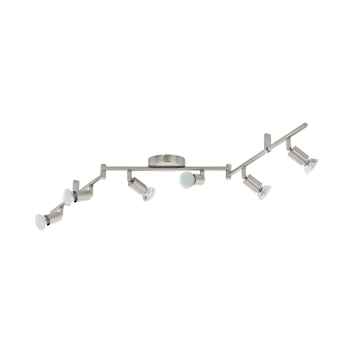 Eglo EU Buzz-LED Satin Nickel Steel 6-Light Spotlight