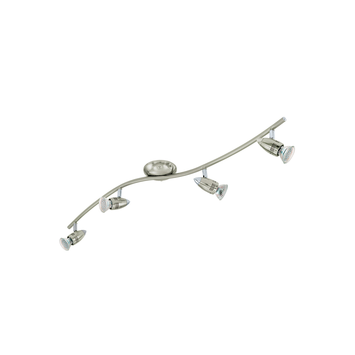 Eglo EU Magnum-LED Satin Nickel & Chrome Classic 4-Light Spotlight