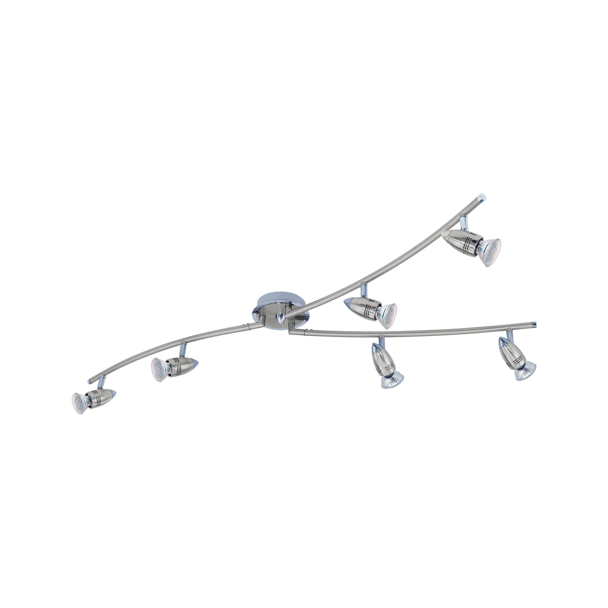 Eglo EU Magnum-LED Satin Nickel & Chrome Classic 6-Light Spotlight