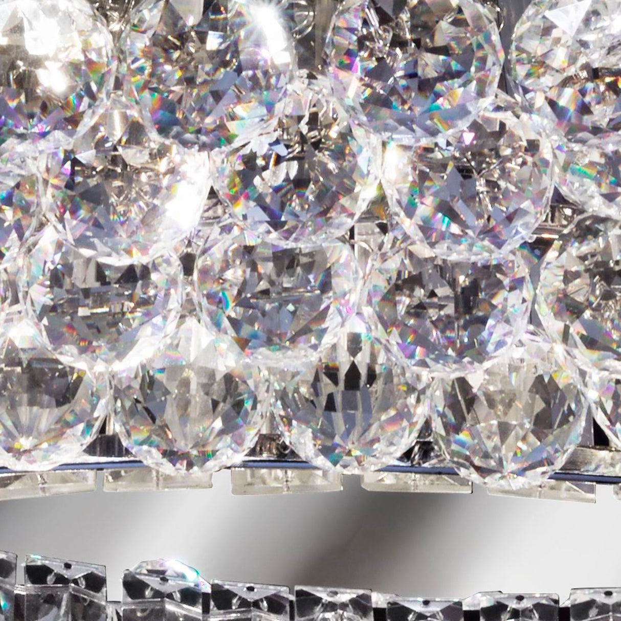 Searchlight Electric Vesuvius 10Lt Pendant - Chrome Metal & Clear Crystal 9291CC