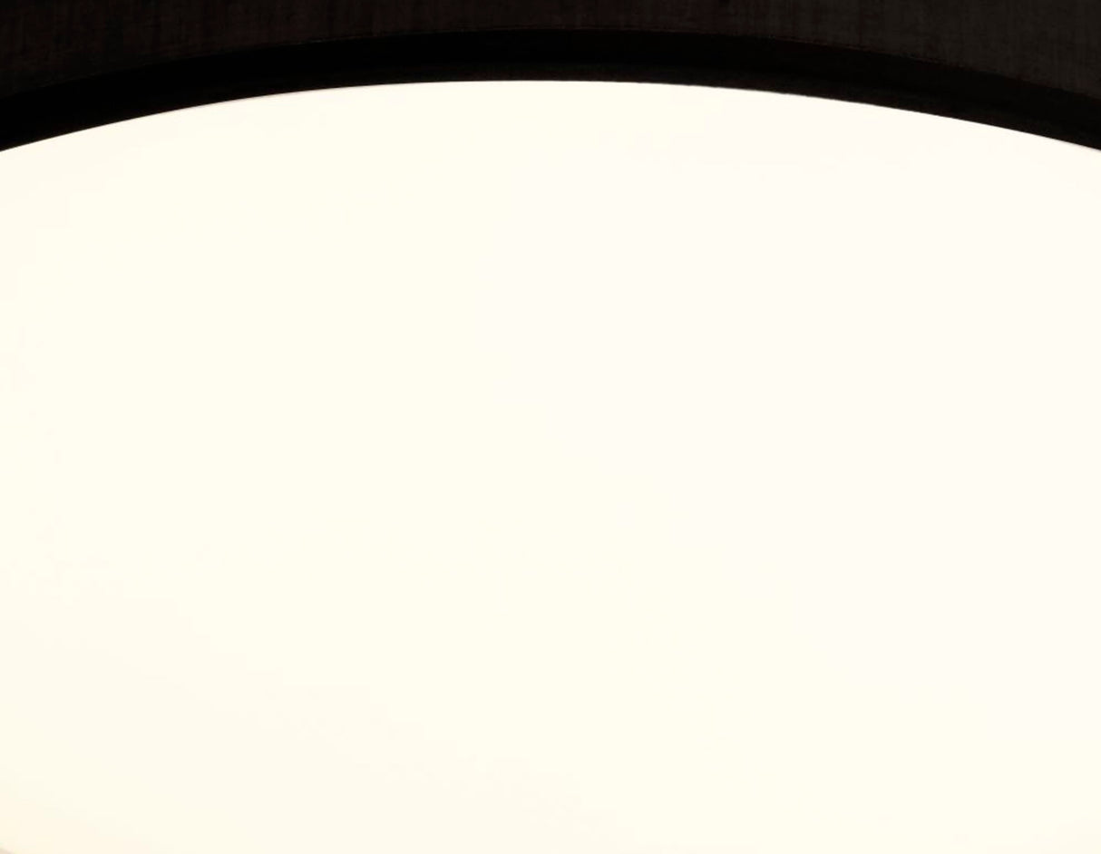 Searchlight Electric Gianna Flush - Black Fabric, Gold Inner & Acrylic Diffuser 9371-37BGO