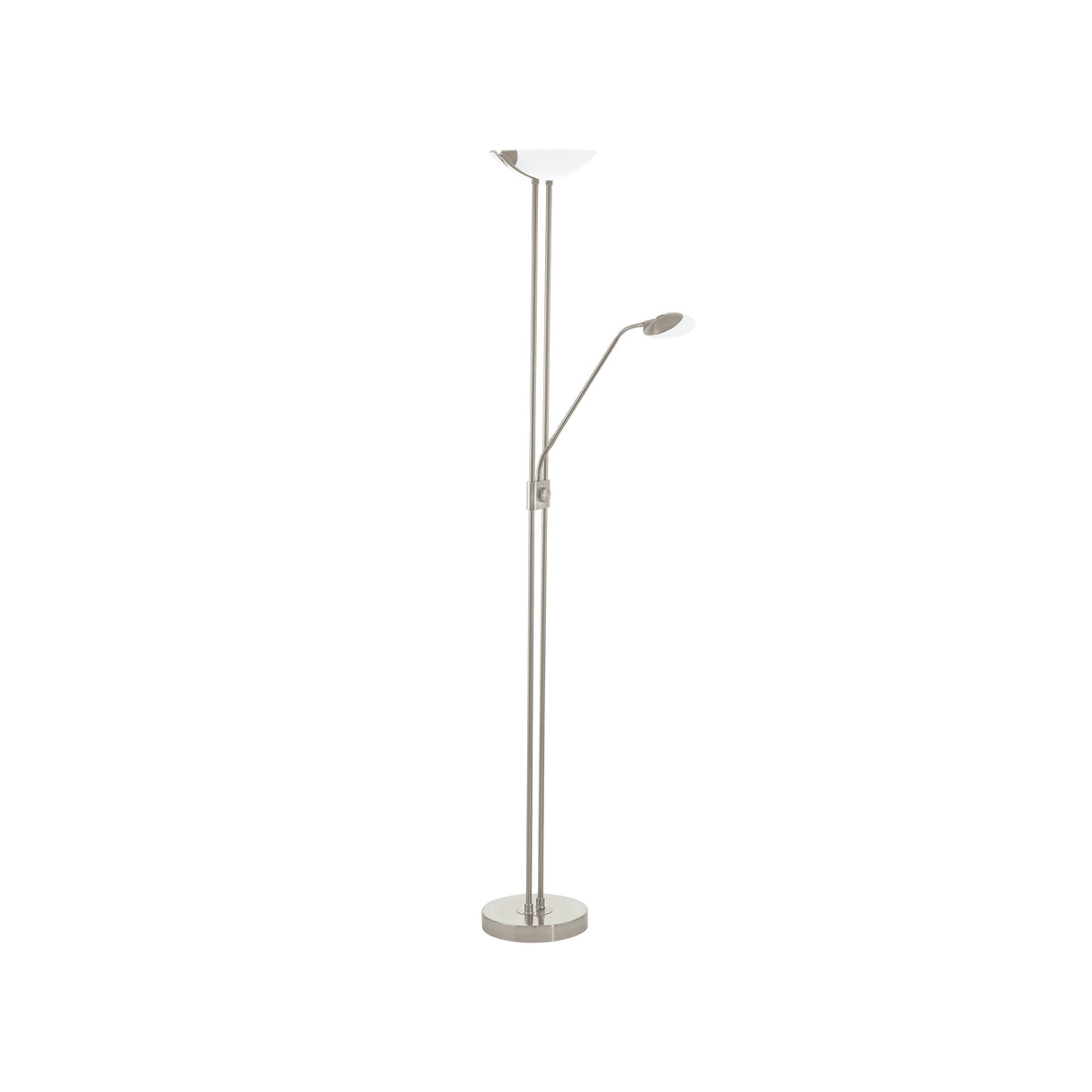 Eglo EU Baya LED Satin Nickel Steel LED Floor Lamp With Reading Light