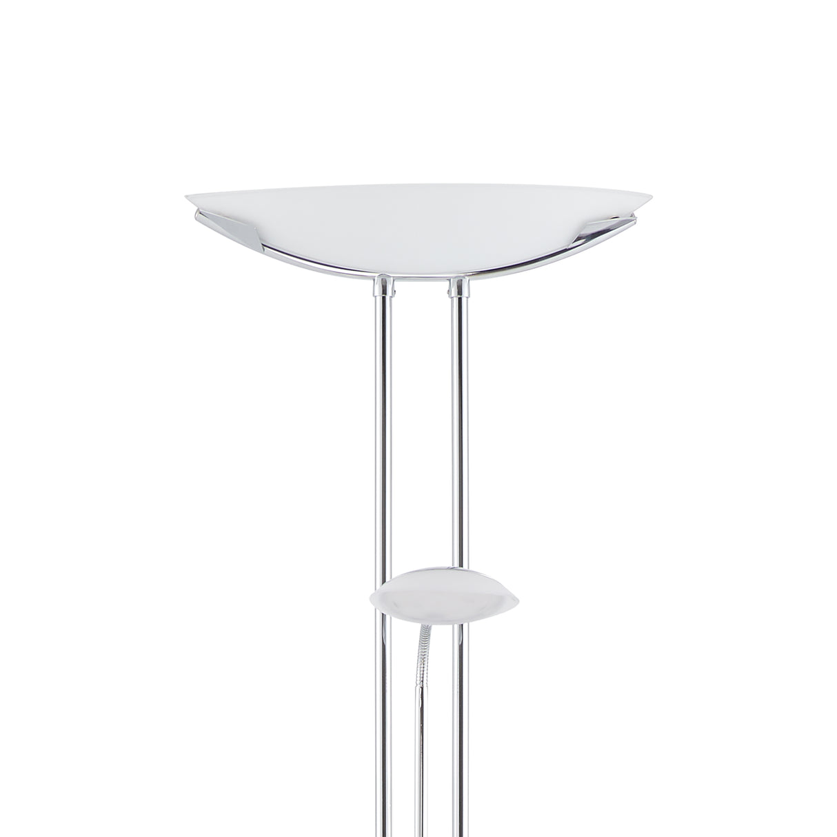 Eglo EU Baya LED Chrome Steel LED Floor Lamp With Reading Light