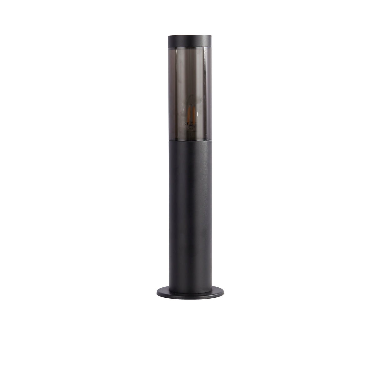 Searchlight Electric Batton Outdoor Post - Black Metal & Smoked Polycarbonate 93901-450BK