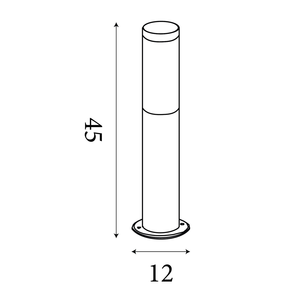 Searchlight Electric Batton Outdoor Post - Black Metal & Smoked Polycarbonate 93901-450BK