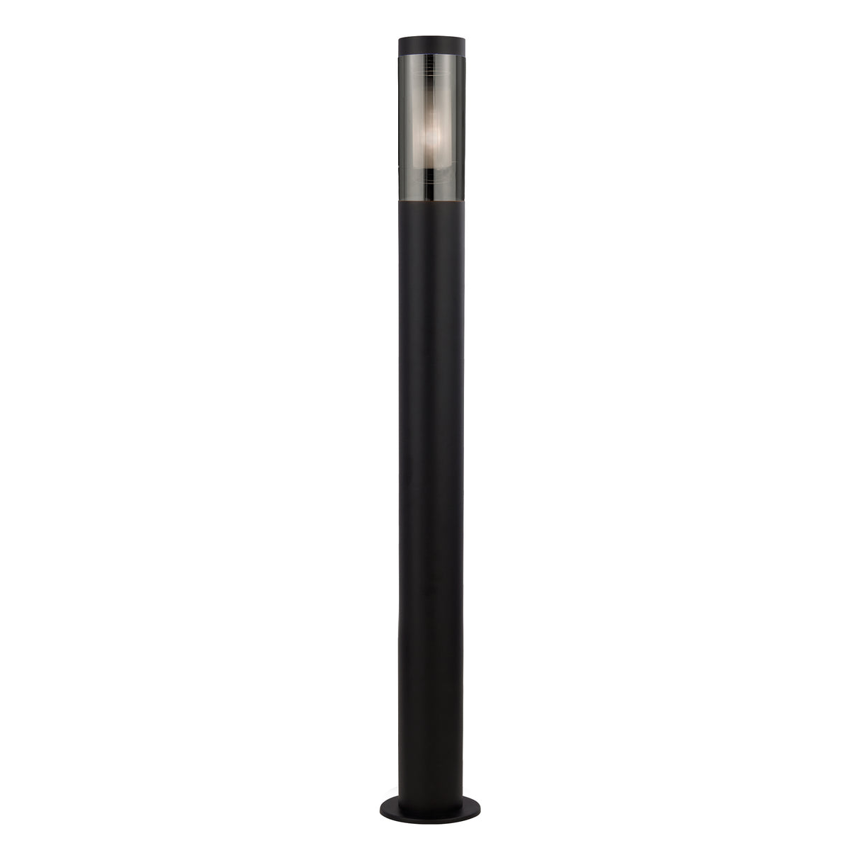 Batton Outdoor Post - Black Metal & Smoked Polycarbonate