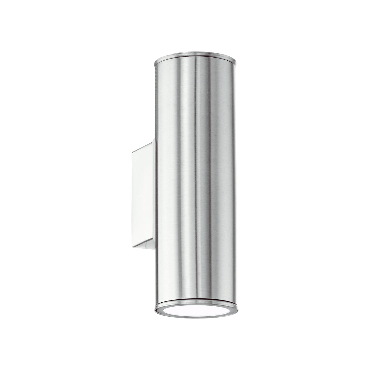 Eglo EU RIGA Outdoor Wall Light – Stainless Steel, Up & Down GU10 LED, Warm White, IP44 Exterior Lighting