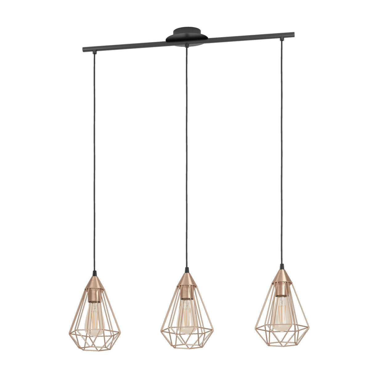Eglo EU Tarbes 3 light Copper Pendant light