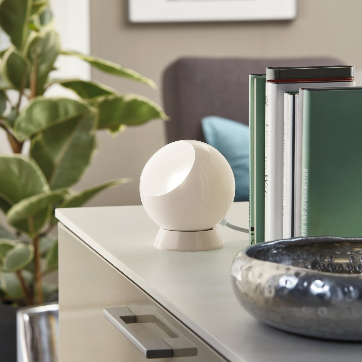 Eglo EU PETTO?1 Table Light – White Steel, GU10 LED, Warm White, Compact Indoor Table Lamp