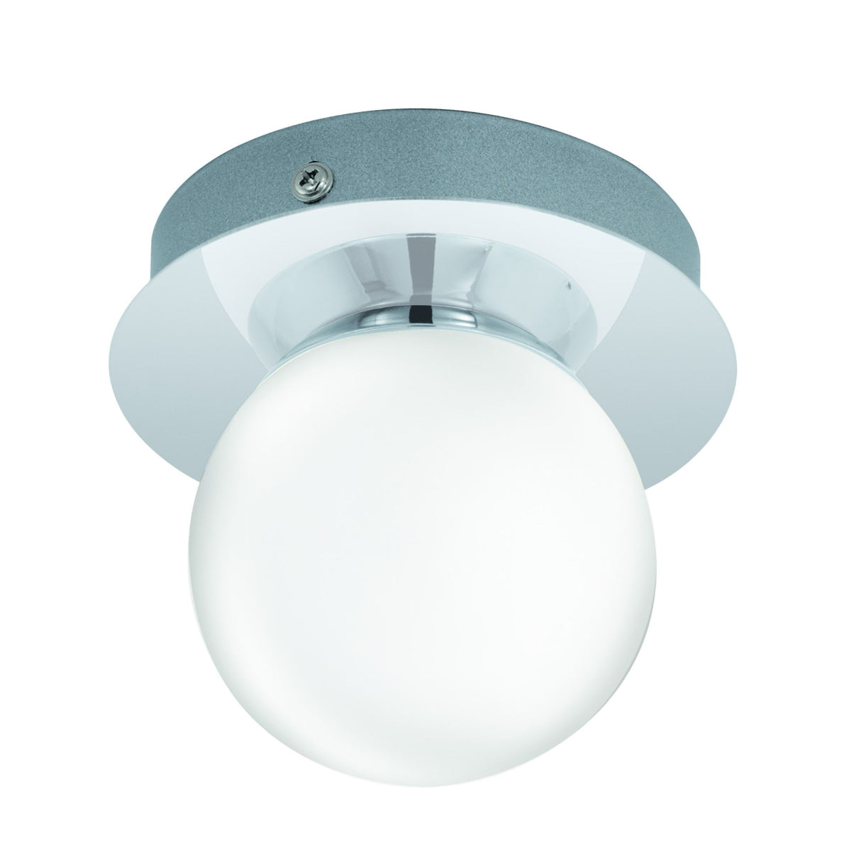 Eglo EU MOSIANO Wall & Ceiling Light – Chrome, Opal Glass, LED, Warm White, IP44 Bathroom Lighting