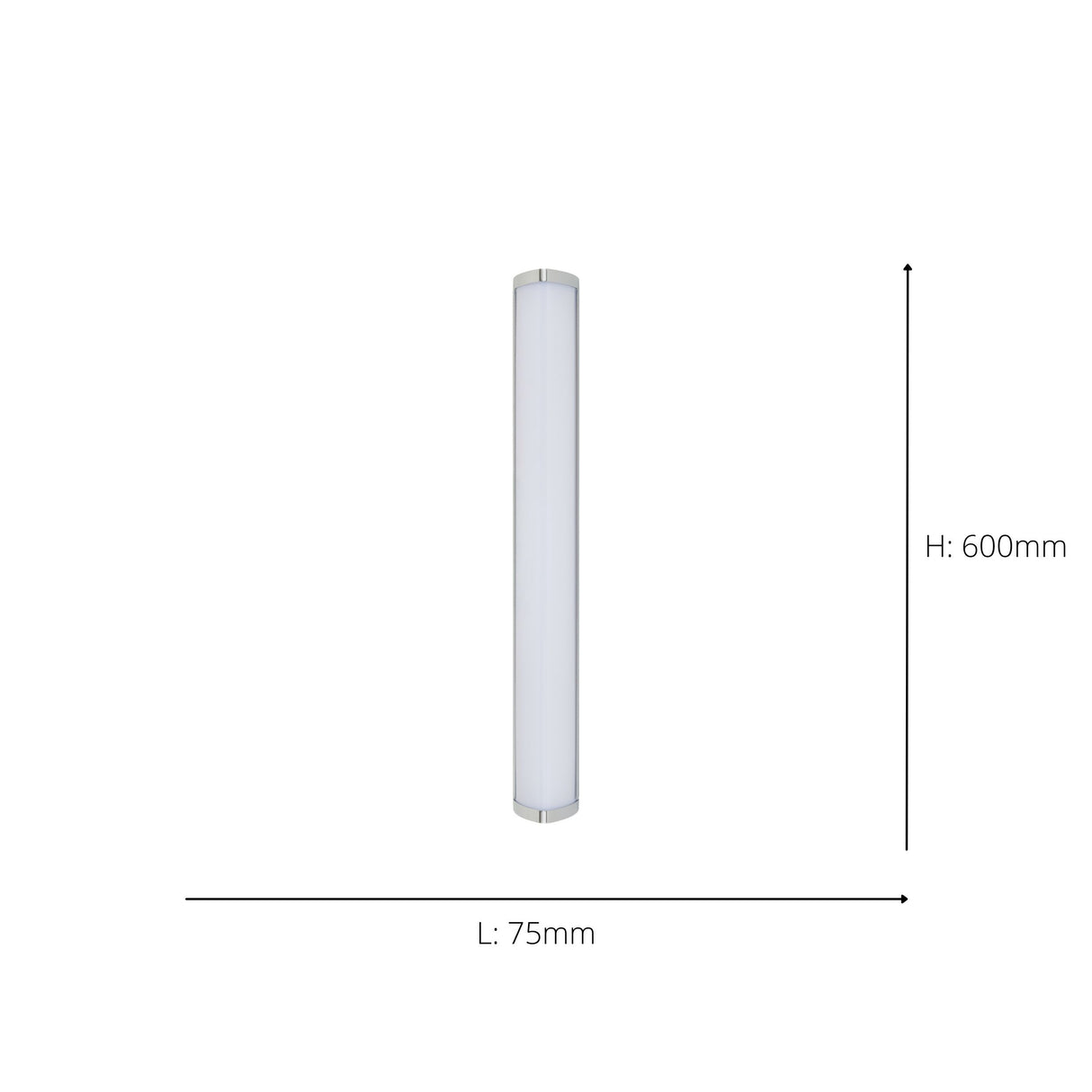 Eglo EU GITA 2 LED Bathroom Wall & Ceiling Light – 600mm Chrome, IP44, 1900lm Cool White
