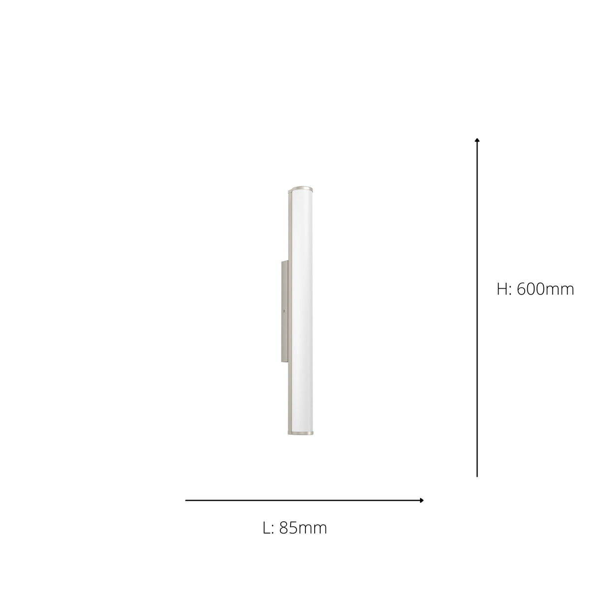 Eglo EU Calnova Satin Nickel & Glass Bathroom Wall Light