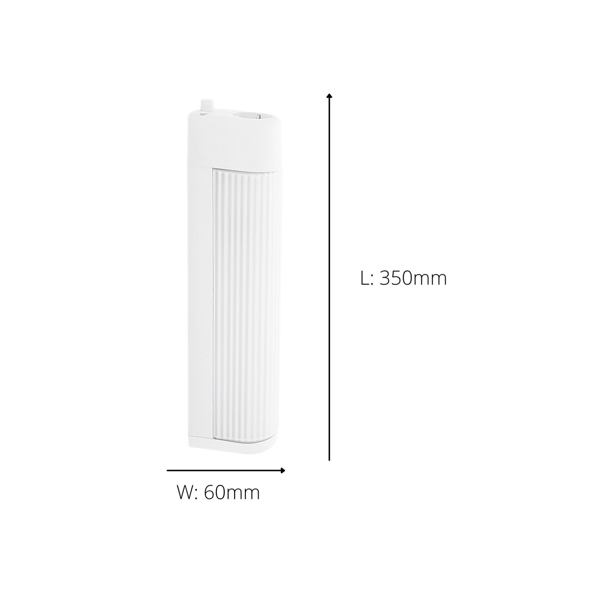 Eglo EU Bari 1 White Plastic & Grooved Glass Bathroom Mirror Light