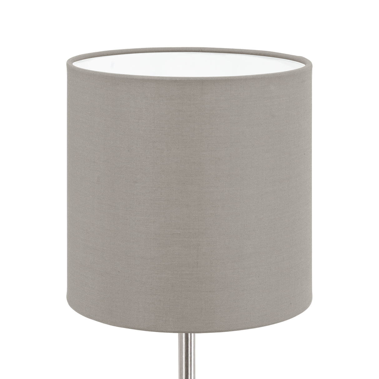 Eglo EU Pasteri Taupe & Satin Nickel Fabric Table Lamp