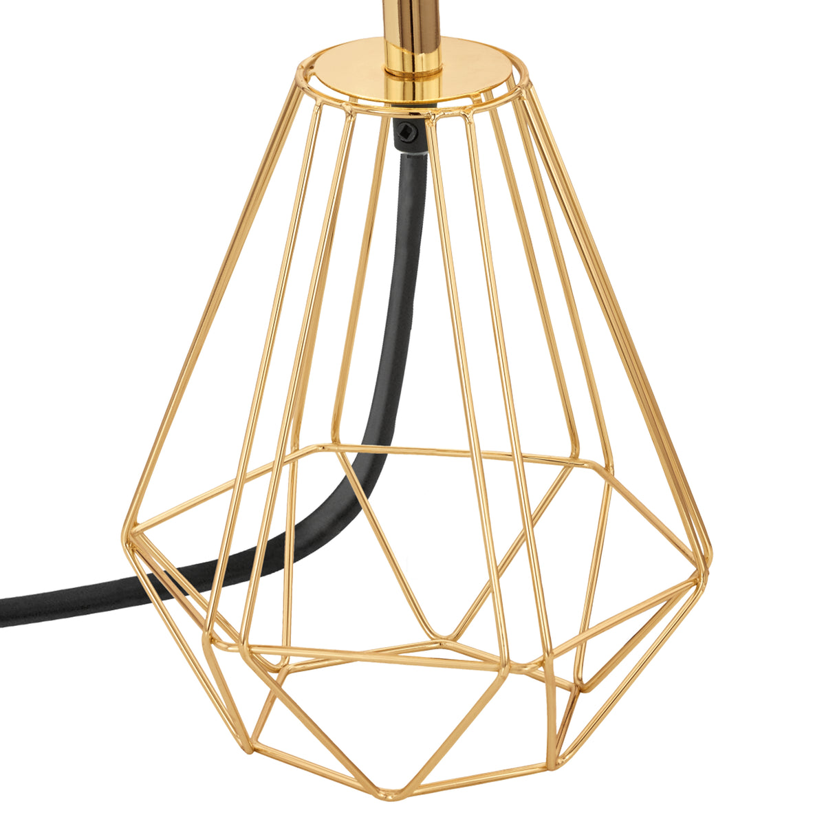 Eglo EU Carlton 2 Black And Gold Metal And Fabric Table Lamp, (D) 16.5cm