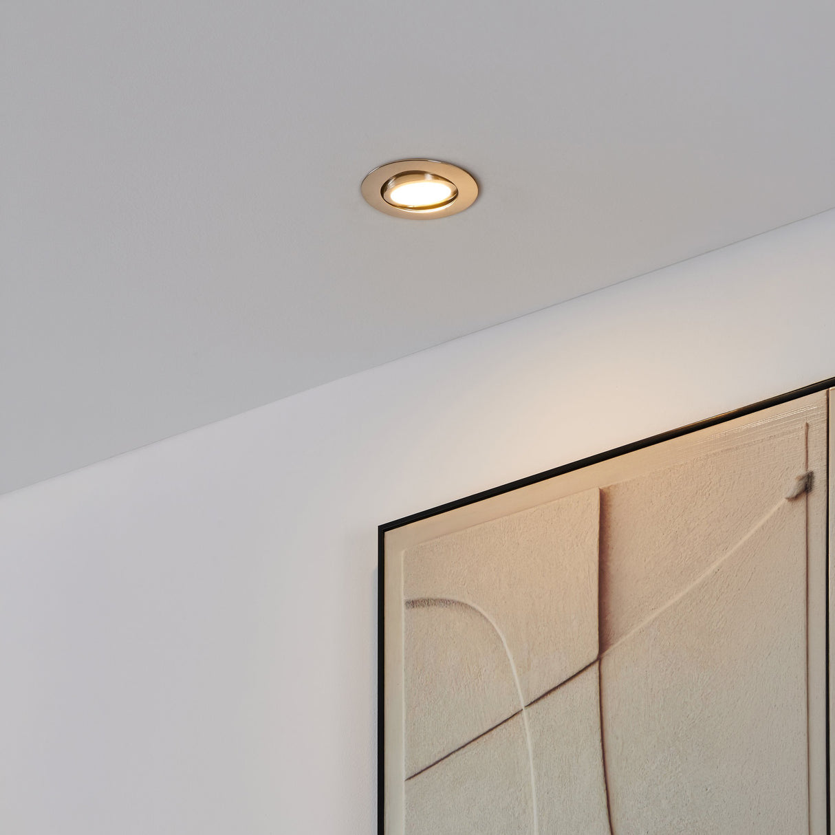 Eglo EU Pineda Plastic Satin Nickel LED Round Set of 3 Recessed Lights, 8.4cm, 3000K