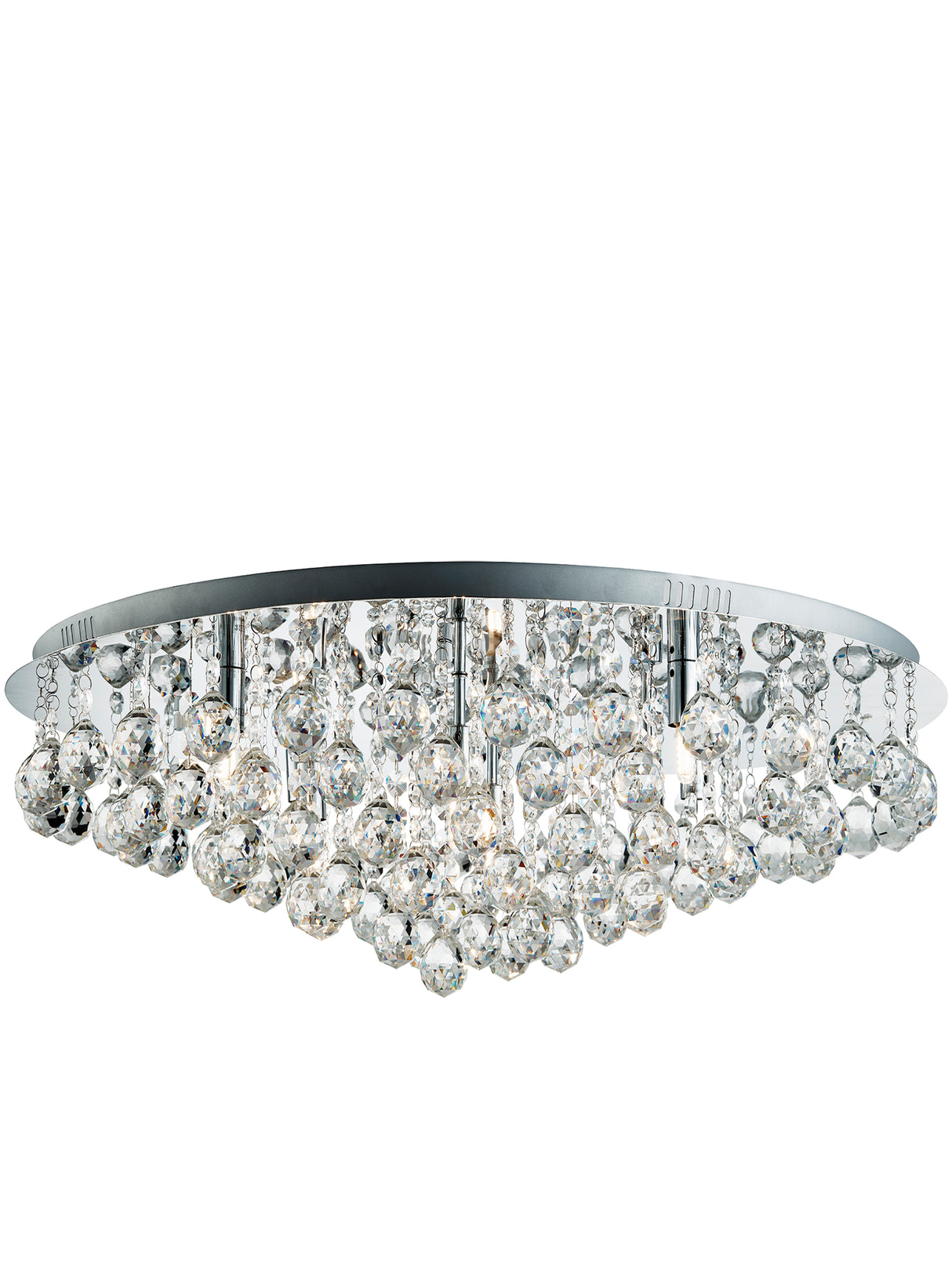 Hanna 8Lt Flush - Chrome Metal & Clear Crystal