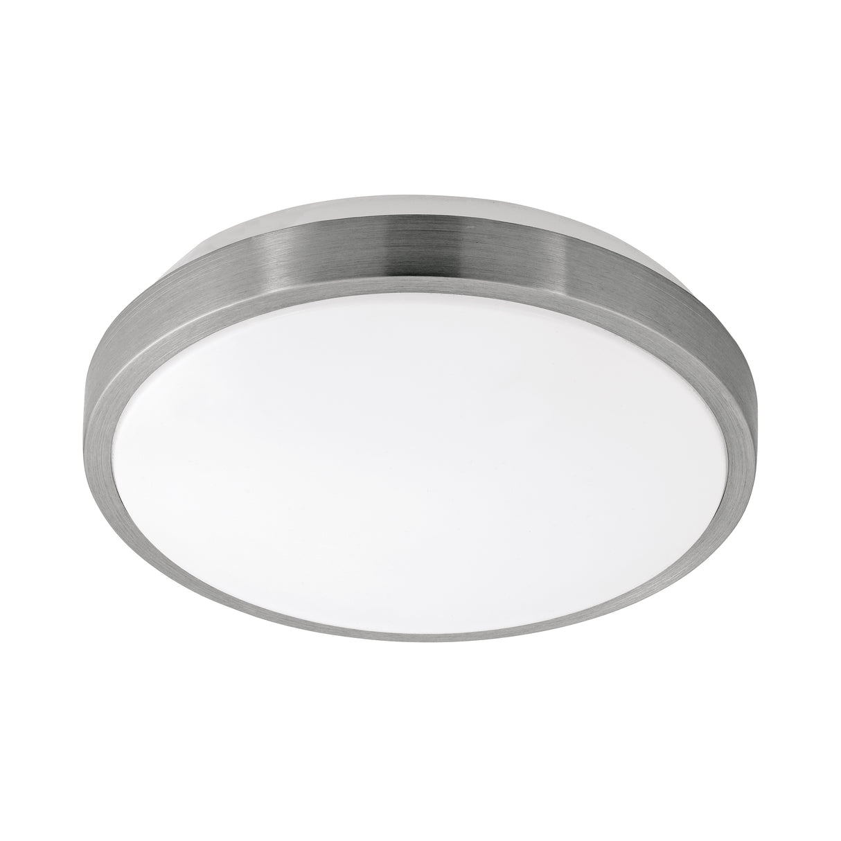 Eglo EU Competa 1 LED Wall or Ceiling Light – Warm White, White & Satin Nickel, 1900 lm