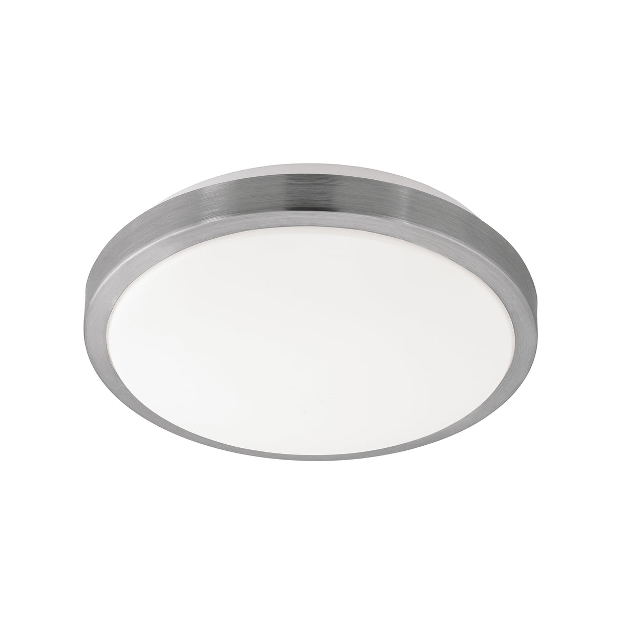 Eglo EU COMPETA?1 LED Wall or Ceiling Light – White & Satin Nickel Finish, Warm White, 2200?lm, Indoor Lighting
