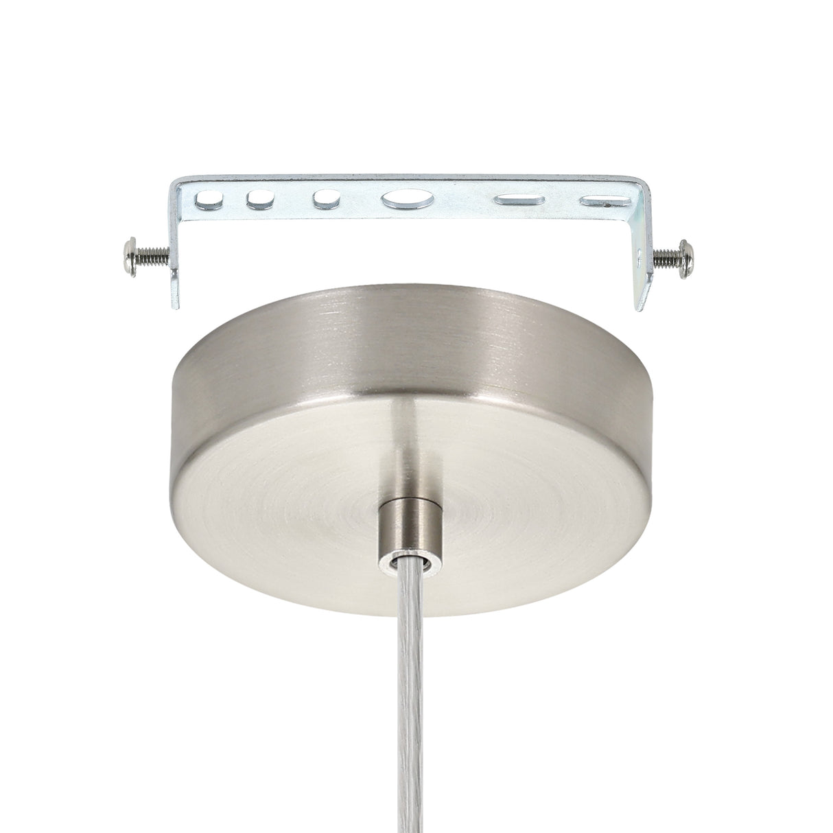 Eglo EU SENDERO Pendant Light – Maple Wood Slatted Shade, Satin Nickel, E27, Large Decorative Ceiling Lighting