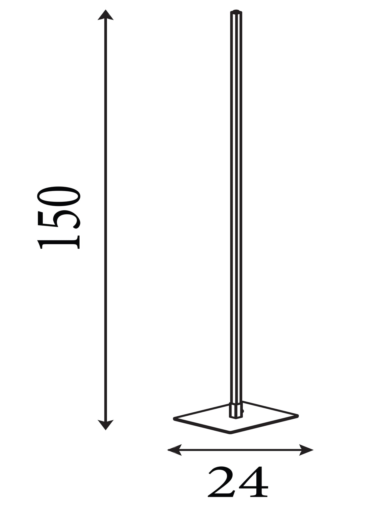 Searchlight Electric Tribeca Floor Lamp - Matt Black Metal 96383-1BK