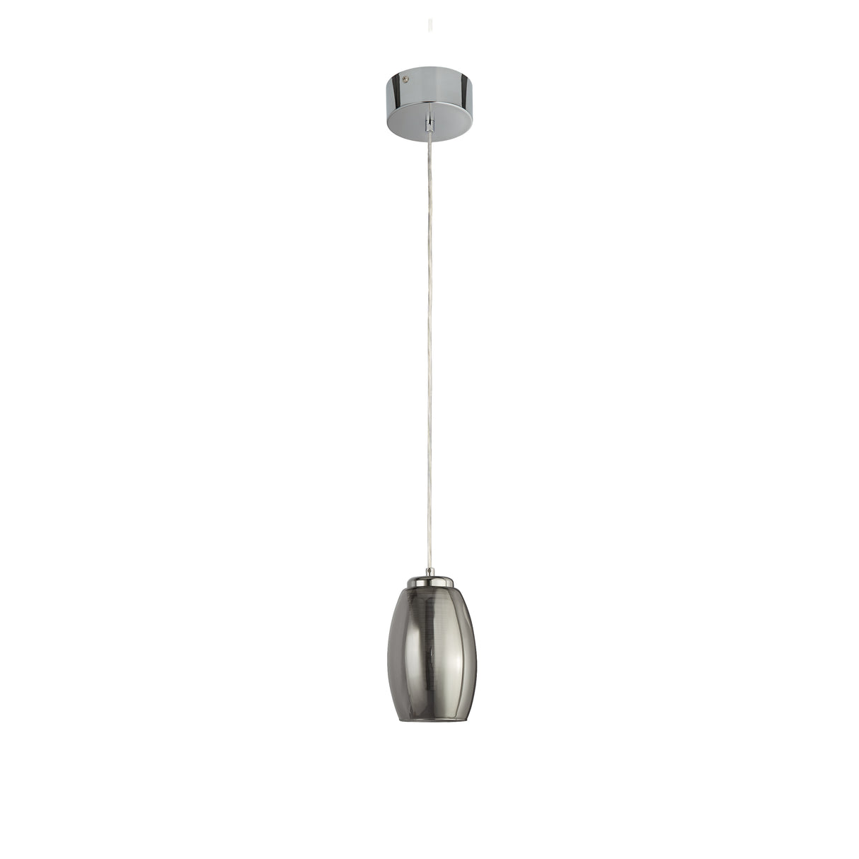 Searchlight Electric Cyclone Pendant - Chrome & Smoked Glass 97291-1SM