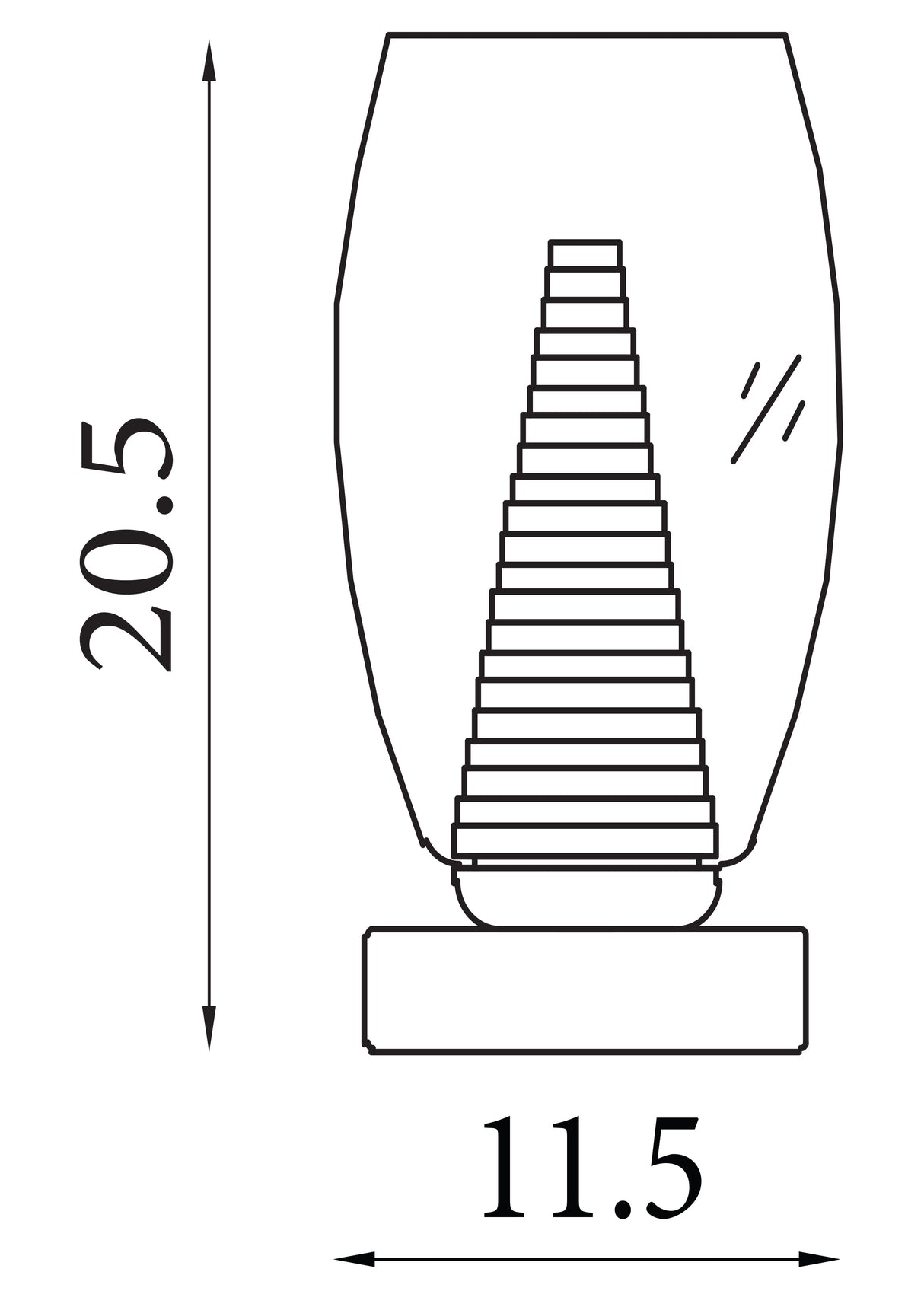 Searchlight Electric Cyclone Table Lamp - Chrome Metal & Smoked Glass 97293-1SM
