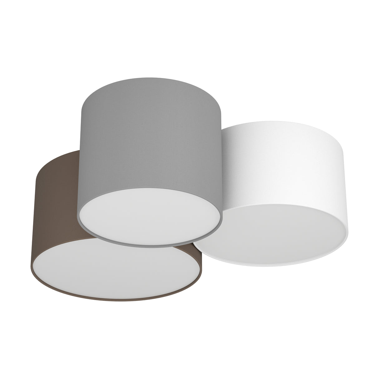 Eglo EU Pastore Triple Colour Steel & Fabric 3-Light Ceiling Light
