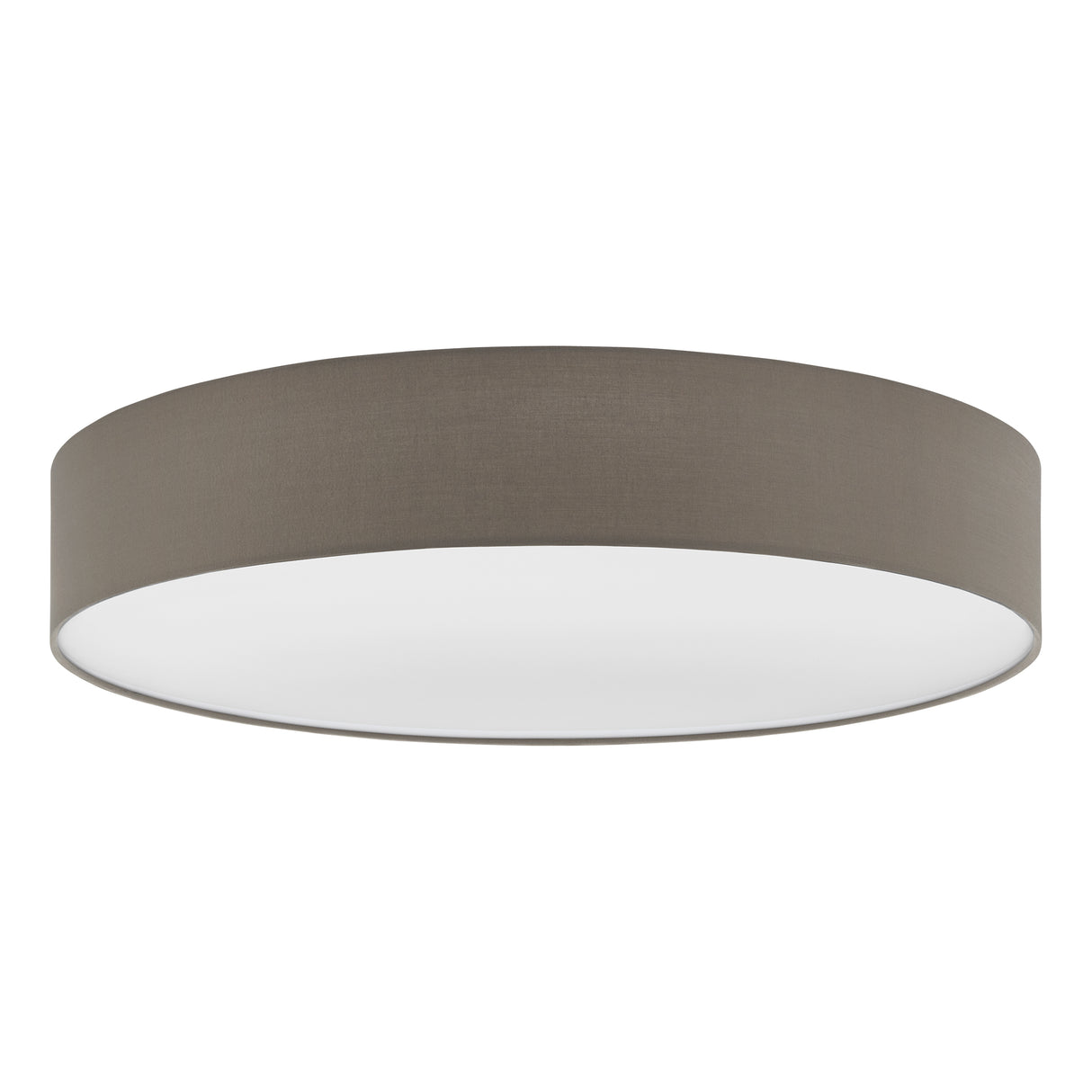 Eglo EU Pasteri Taupe, White Steel & Fabric Ceiling Light
